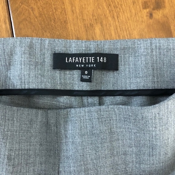 Lafayette 148 Women’s Gray Career Wool Pants Size 0 - Picture 2 of 9